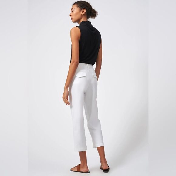 KAL RIEMAN stovepipe crop pant in natural 8 - Picture 3 of 10